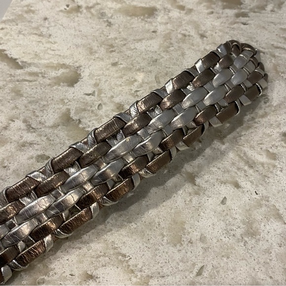 2/$10 Silver Grey Shiny Belt - Picture 3 of 4